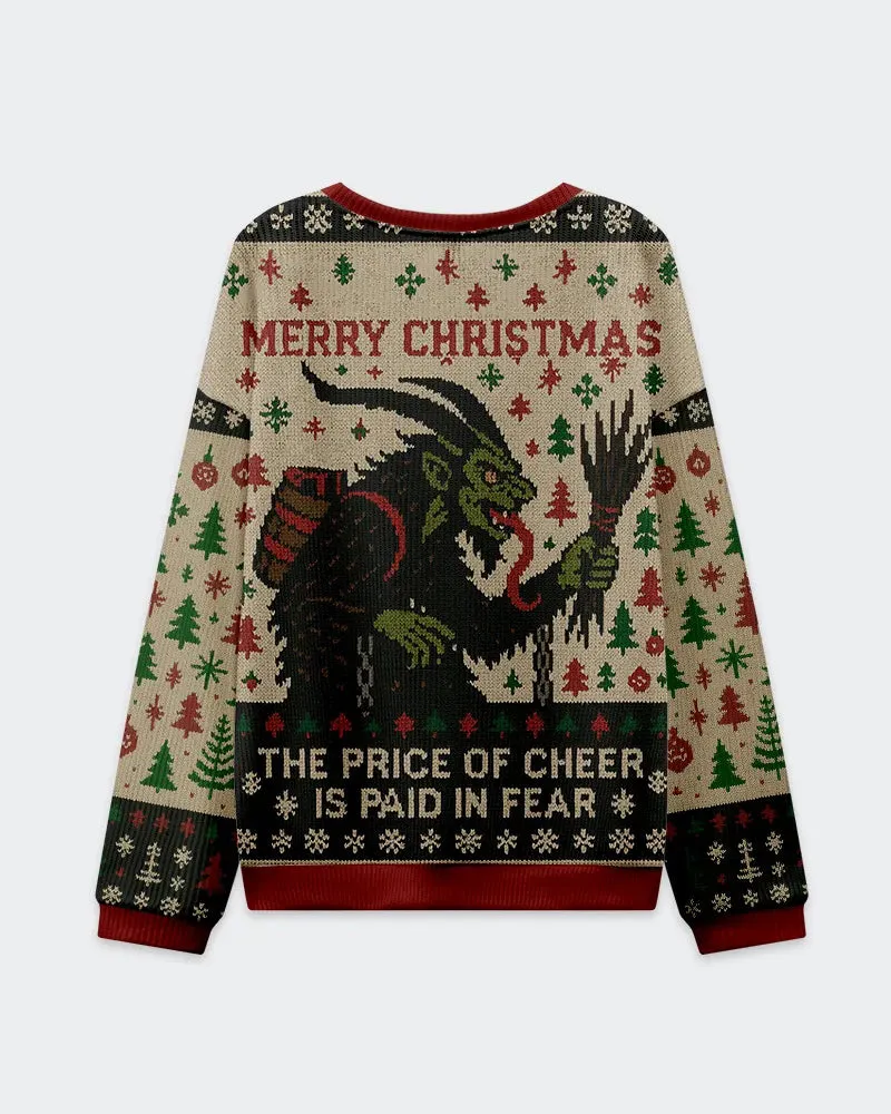 Big & Tall Men's Christmas Cthulhu Style Printed Crewneck Ugly Sweater sold by Biggmans product image thumbnail 3