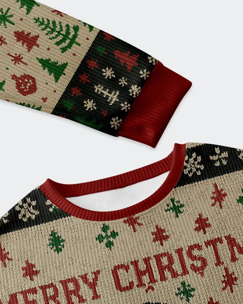 Big & Tall Men's Christmas Cthulhu Style Printed Crewneck Ugly Sweater sold by Biggmans product image thumbnail 4