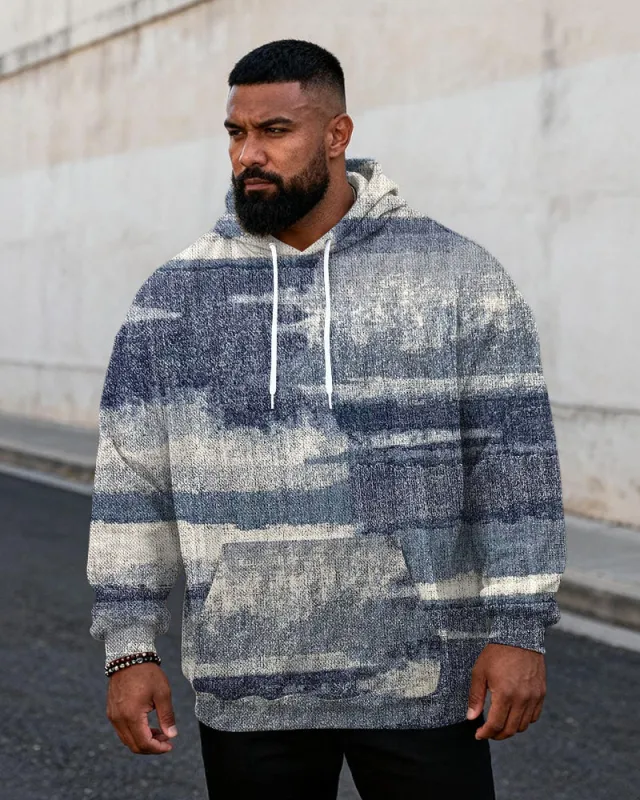 Big & Tall Men's Denim Graffiti-Print Hoodie sold by Biggmans