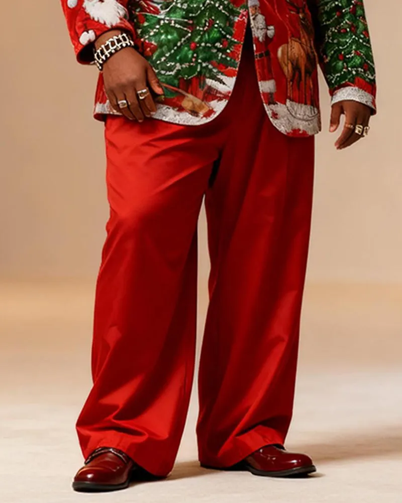 Big & Tall Men's Christmas Vintage Christmas Tree Print Suit sold by Biggmans product image thumbnail 3