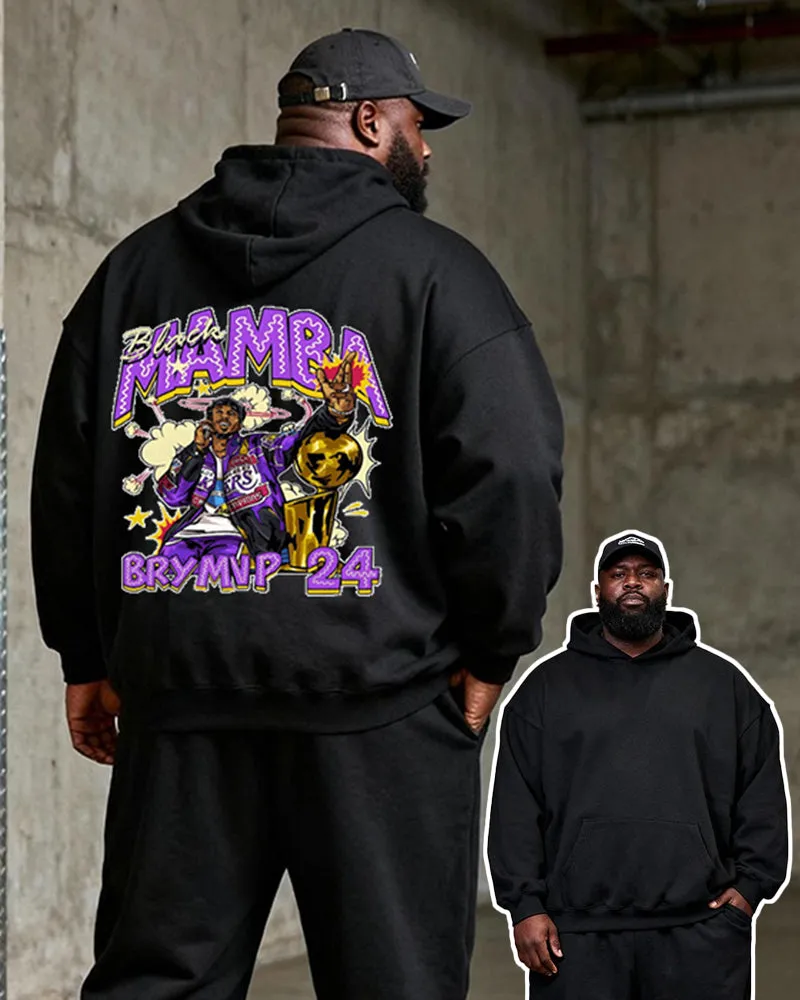 Big & Tall Men's Vintage Comic Sport Alphabet Print Hoodie Set sold by Biggmans product image thumbnail 2