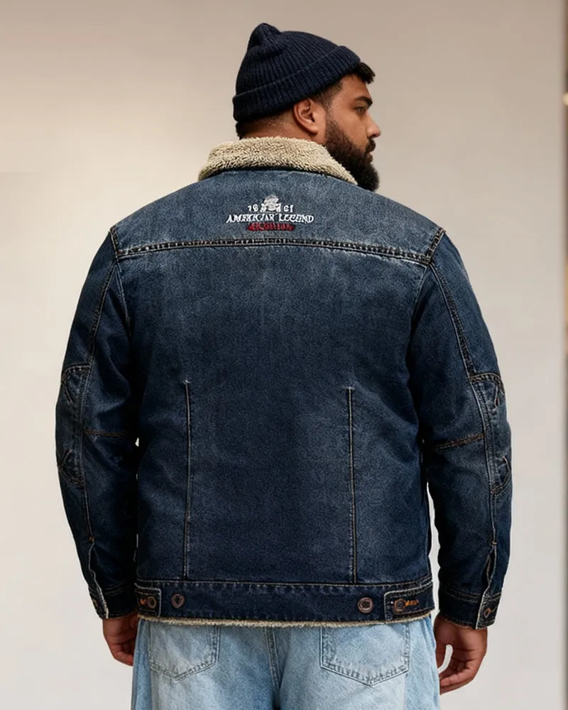 Big & Tall Men's Thickened Velvet Lapel Fur Collar Jacket Coat M-7XL sold by Biggmans product image thumbnail 4