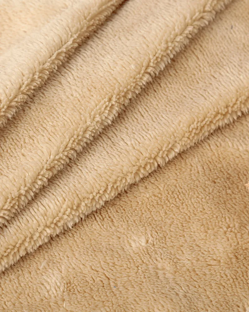 Women's Leopard-Print Feather-Print Velvet Thickened Long Hooded Coat sold by Biggmans product image thumbnail 4