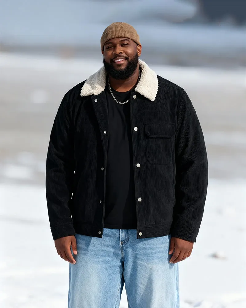 Big & Tall Men's Thickened Lamb Corduroy Casual Jacket L-9XL sold by Biggmans product image thumbnail 5