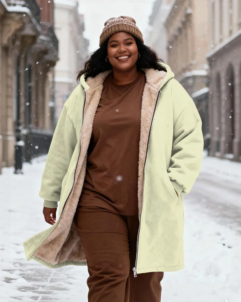 Women's Solid Color Velvet Thickened Long Hooded Coat sold by Biggmans product image thumbnail 5