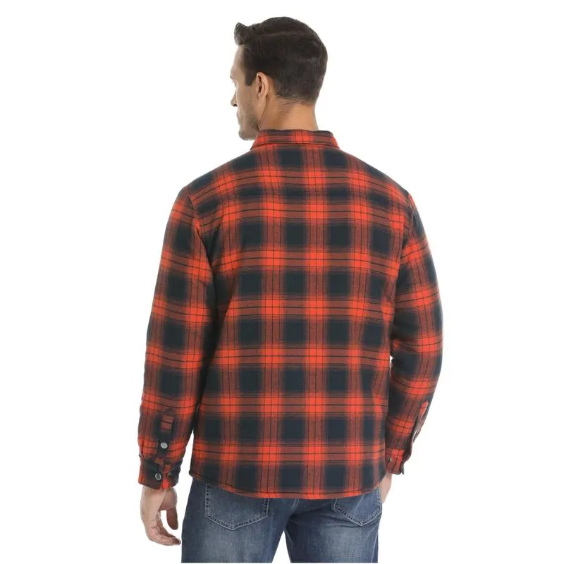 Men's Flannel Shirt Jacket with Quilted Lined Long Sleeve Plaid Coat sold by Biggmans product image thumbnail 4