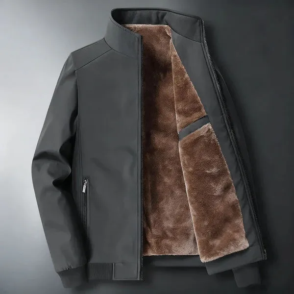 Big & Tall Men's Plus Velvet Stand-up Collar Large Size Jacket Coat M-8XL sold by Biggmans product image thumbnail 3