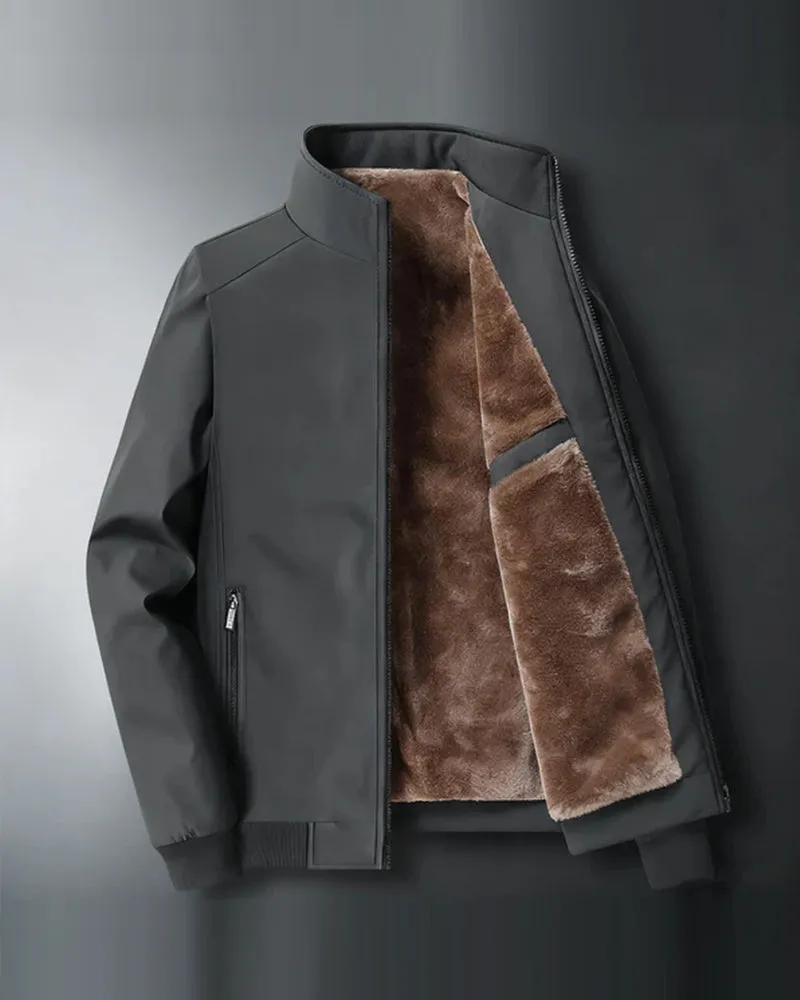 Big & Tall Men's Plus Velvet Stand-up Collar Large Size Jacket Coat M-8XL sold by Biggmans