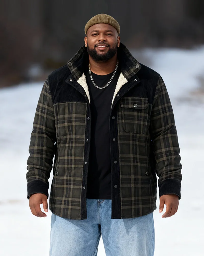 Big & Tall Men's Thickened Long Sleeve Plaid Shirt Jacket M-4XL sold by Biggmans product image thumbnail 4