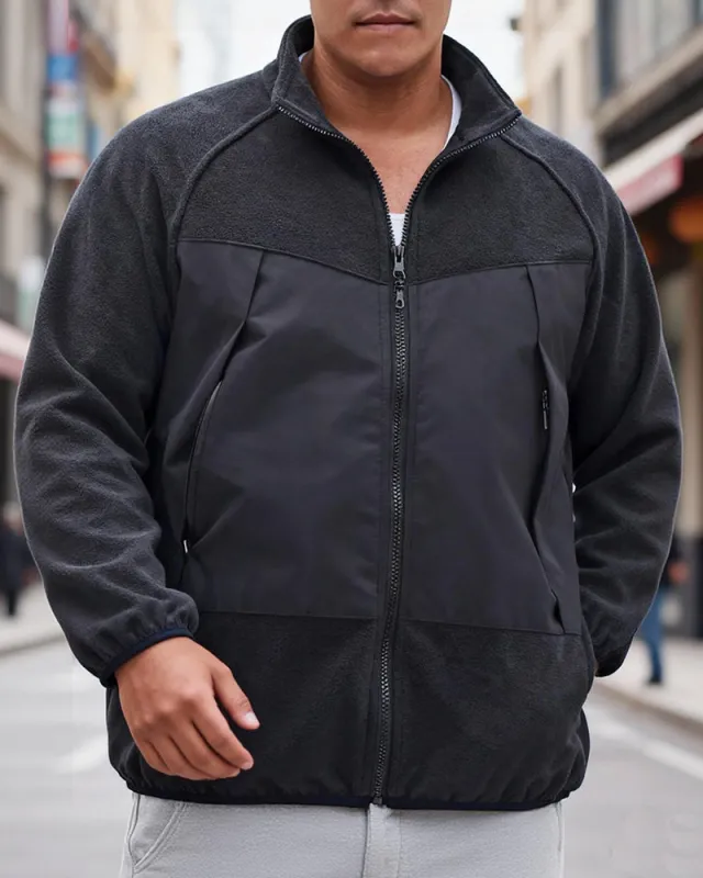 Big & Tall Men's Solid Color Ultra Light Fleece Warm Sports Jacket XL-5XL sold by Biggmans