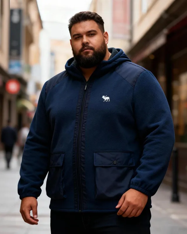 Big & Tall Men's Warm Thickened Fleece Hoodie Jacket 2XL-6XL sold by Biggmans