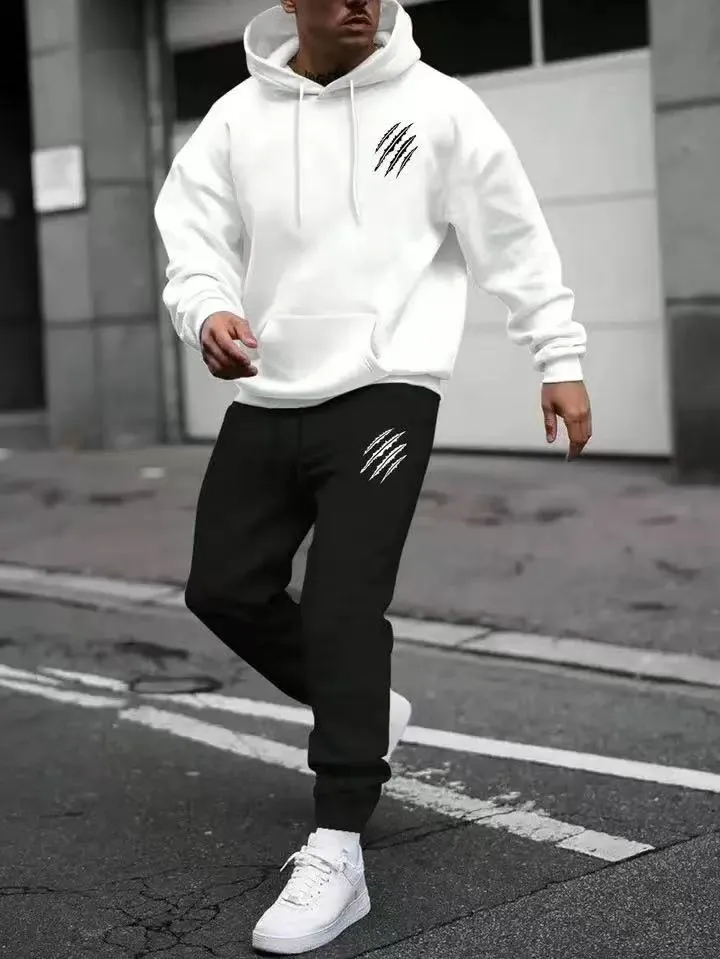 Men's sports pants and hoodie 2-piece set, unique Wolf claw set sold by Biggmans