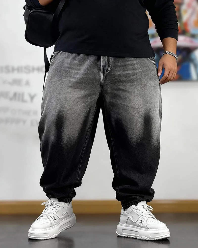 Big & Tall Men's Gradient Washed Jeans Loose Pants M-8XL sold by Biggmans product image thumbnail 4