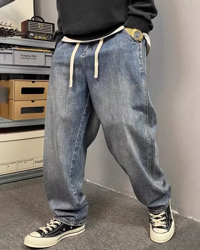 Big & Tall Men's Japanese Vintage Washed Jeans  M-8XL sold by Biggmans