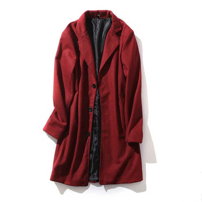 Big & Tall Men's Solid Color Lapel Single-breasted Coat M-5XL sold by Biggmans product image thumbnail 5