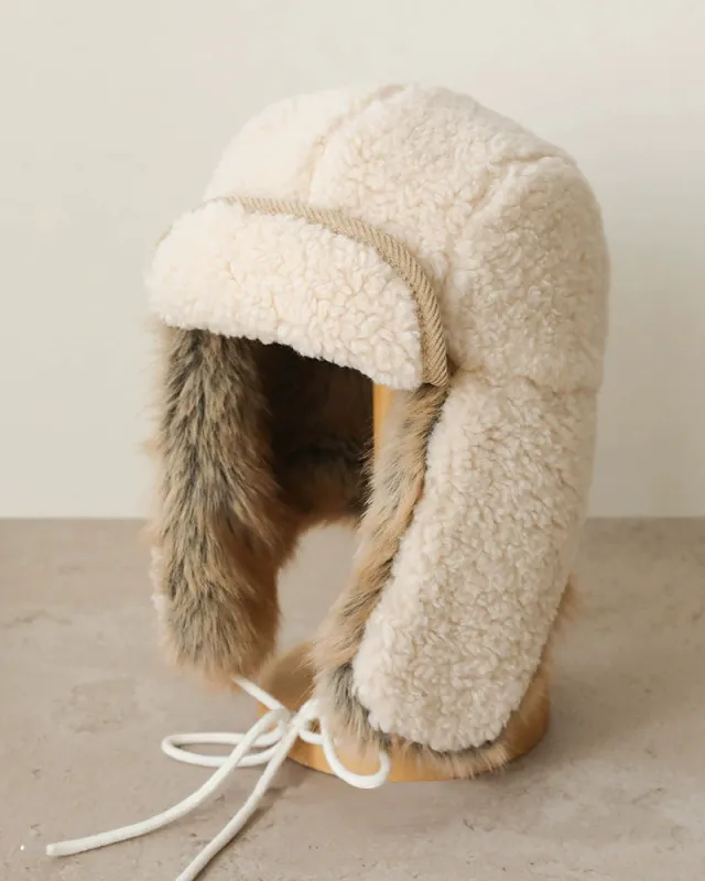 Thickened Lamb Fleece Ear Protection Flying Hat Unisex sold by Biggmans