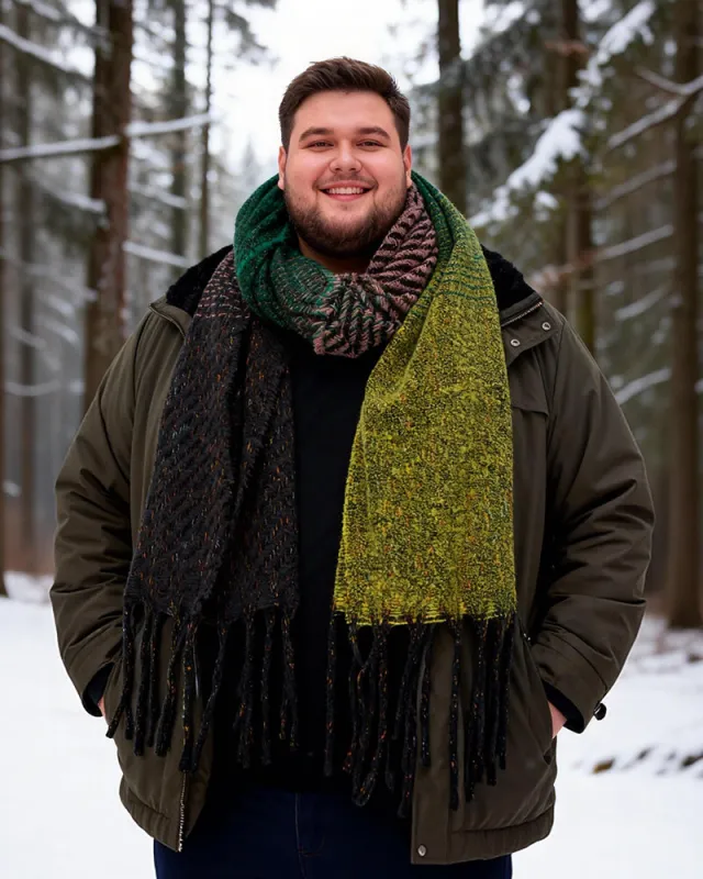 Scarf Autumn And Winter Men's And Women's Gradual Color Scarf Shawl sold by Biggmans