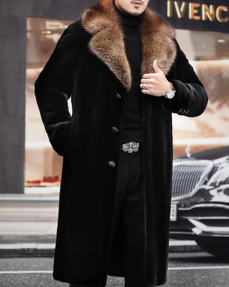 Big & Tall Men's Warm Imitation Mink Mid-length Environmentally Friendly Fur Hooded Jacket M-6XL sold by Biggmans product image thumbnail 5