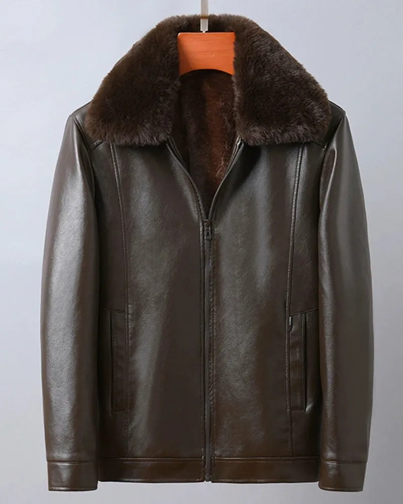 Big & Tall Men's Warm Padded Lapel Fur Collar Detachable Jacket Coat M-3XL sold by Biggmans