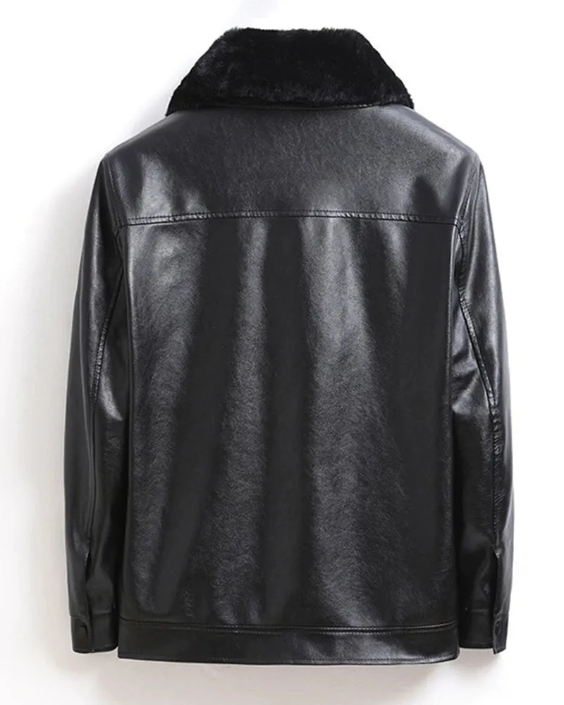 Big & Tall Men's Warm Padded Lapel Fur Collar Detachable Jacket Coat M-3XL sold by Biggmans product image thumbnail 5