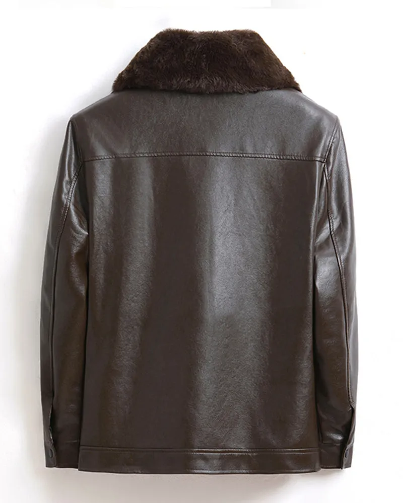 Big & Tall Men's Warm Padded Lapel Fur Collar Detachable Jacket Coat M-3XL sold by Biggmans product image thumbnail 2