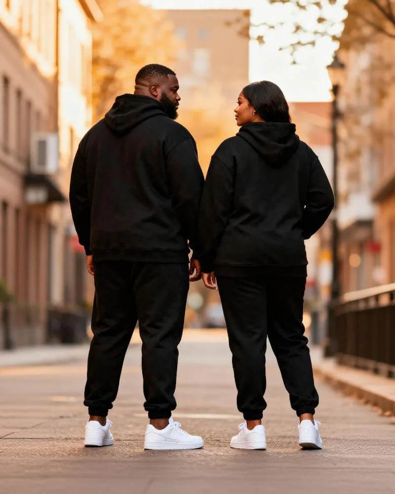 Big & Tall Couples "love You Most" Love Slogan Printed Hoodie Set sold by Biggmans product image thumbnail 2