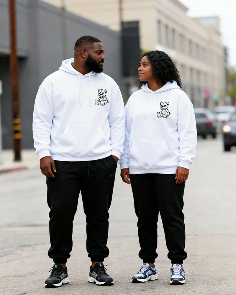Big & Tall Couples Heartbreak Bear Print Hoodie Set sold by Biggmans product image thumbnail 2
