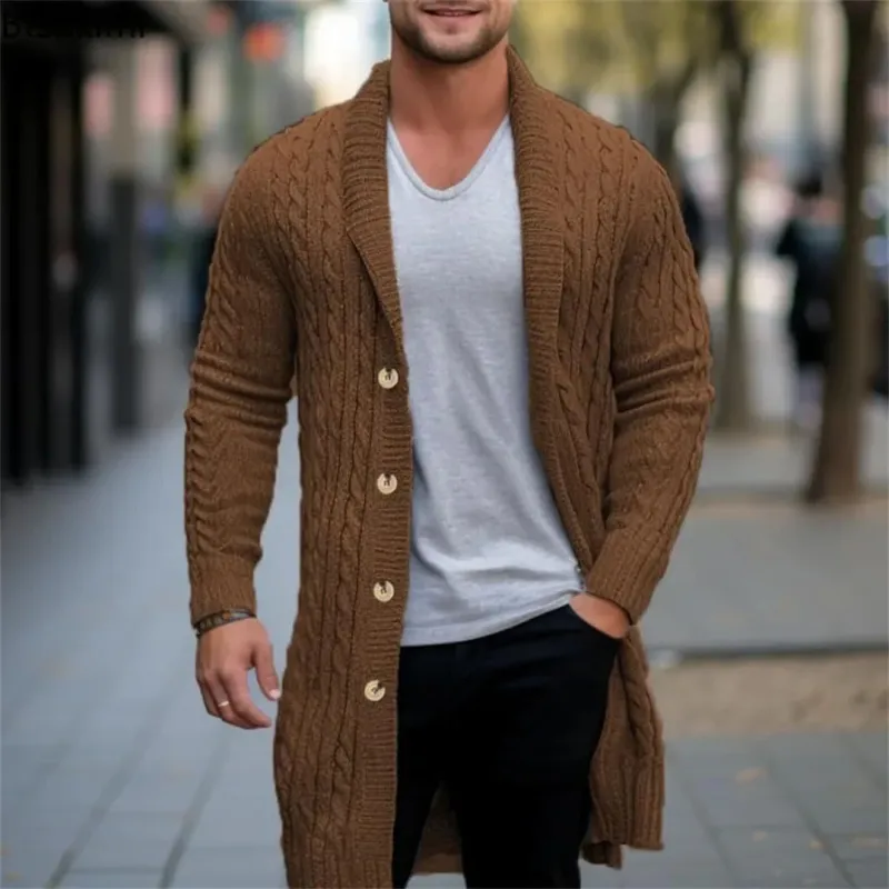 Big & Tall Men's Medium And Long Thick Needle Twist Cardigan Sweater Jacket M-3XL sold by Biggmans