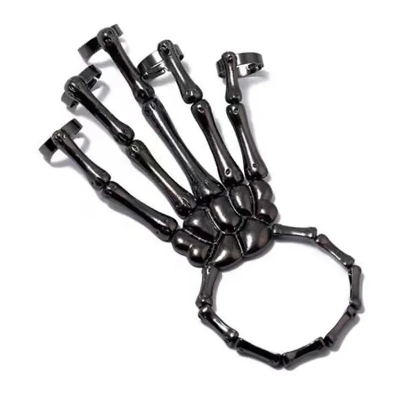 Retro Punk Ghost Hand Skull Mitten Bracelet made by Biggmans