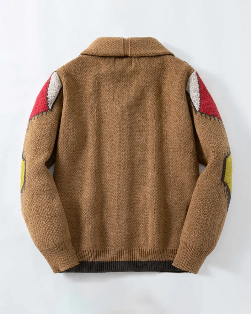 Big & Tall Men's Vintage Jacquard Laps Long Sleeve Cardigan Jacket M-3XL sold by Biggmans product image thumbnail 2