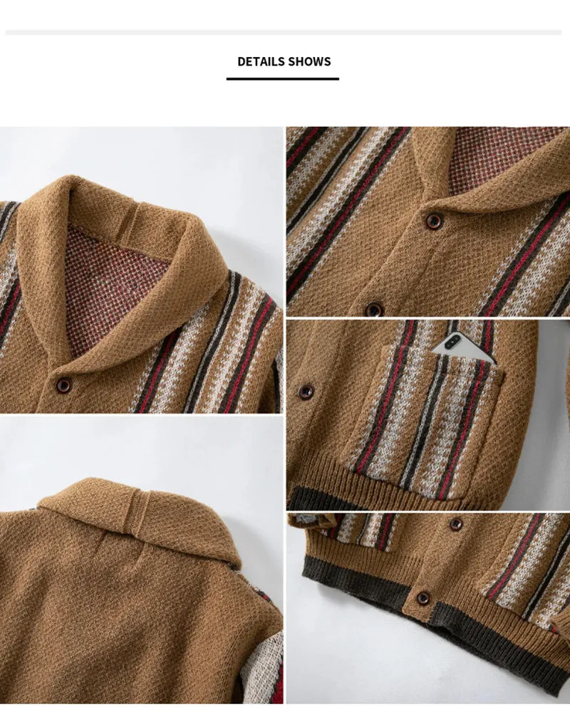 Big & Tall Men's Vintage Jacquard Laps Long Sleeve Cardigan Jacket M-3XL sold by Biggmans product image thumbnail 3