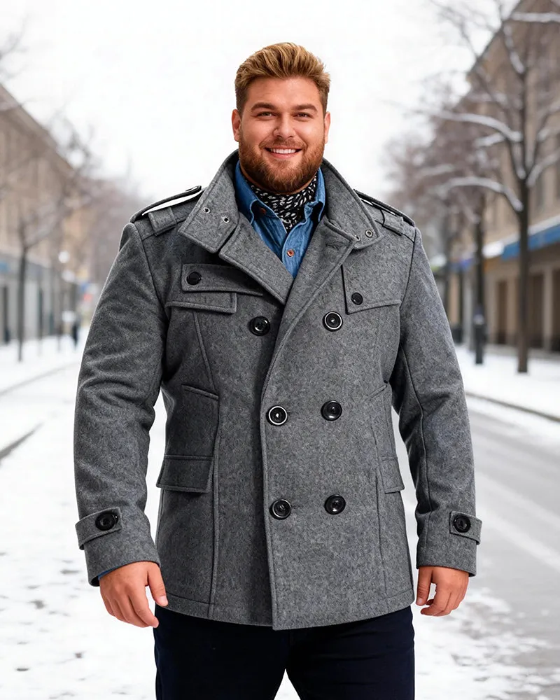 Big & Tall Men's Slim Fit Long Woolen Trench Coat M-4XL sold by Biggmans