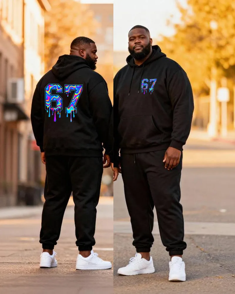 Big & Tall Couples "Power Couple Powered By God" Faith Theme Printed Hoodie Set sold by Biggmans product image thumbnail 3
