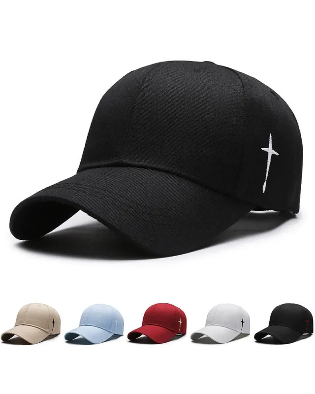 Embroidered Cross Casual All-match Cap made by Biggmans
