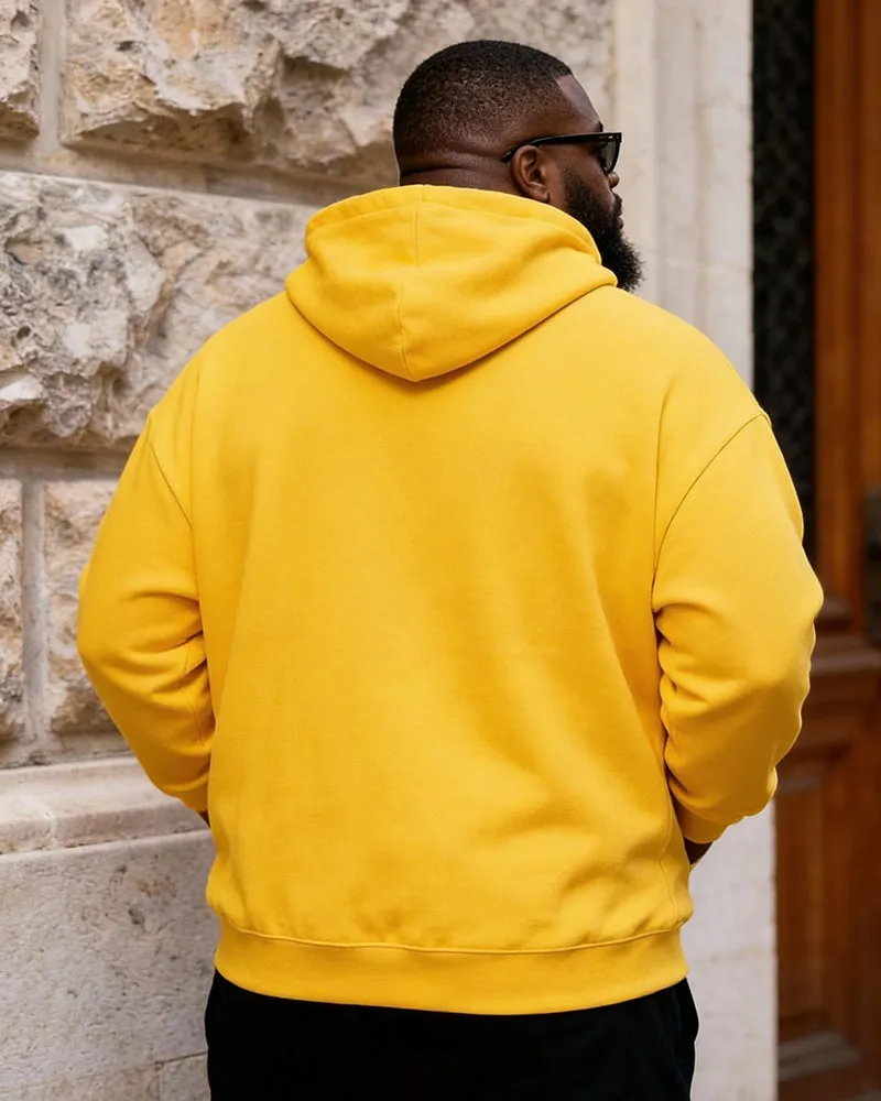 Big & Tall Men's Yellow Graffiti Trendy Bear Claw Print Hoodie sold by Biggmans product image thumbnail 2