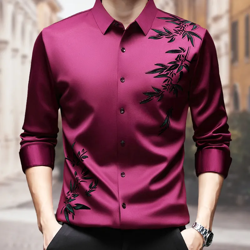 Men's Thickened Print Lapel Button Down Shirts sold by Biggmans product image thumbnail 2