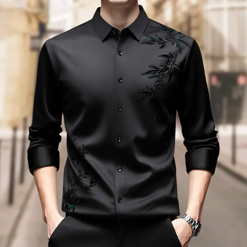 Men's Thickened Print Lapel Button Down Shirts sold by Biggmans product image thumbnail 4