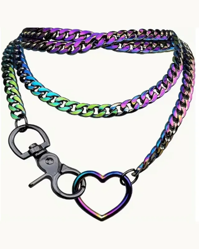 Heart-shaped Multilayer Cuban Necklace made by Biggmans