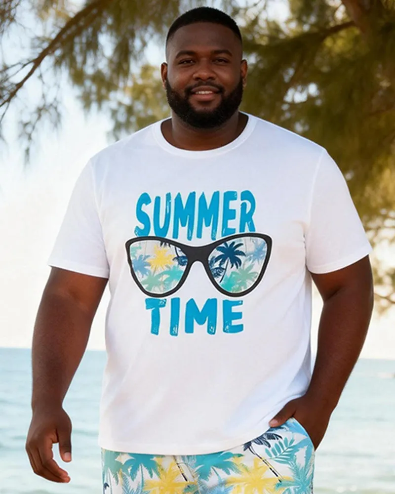 Big & Tall Men's Sunglasses Elements Summer Printed Round Neck Short Sleeve T-Shirt Shorts Set sold by Biggmans product image thumbnail 3