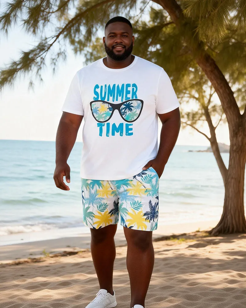 Big & Tall Men's Sunglasses Elements Summer Printed Round Neck Short Sleeve T-Shirt Shorts Set sold by Biggmans product image thumbnail 2