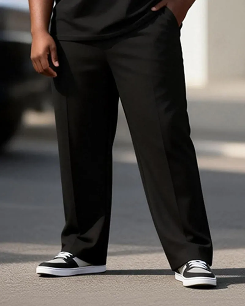 Big & Tall Men's "GOD DON'T PLAY" Printed Zipper Polo Short Sleeve Pants Set sold by Biggmans product image thumbnail 3