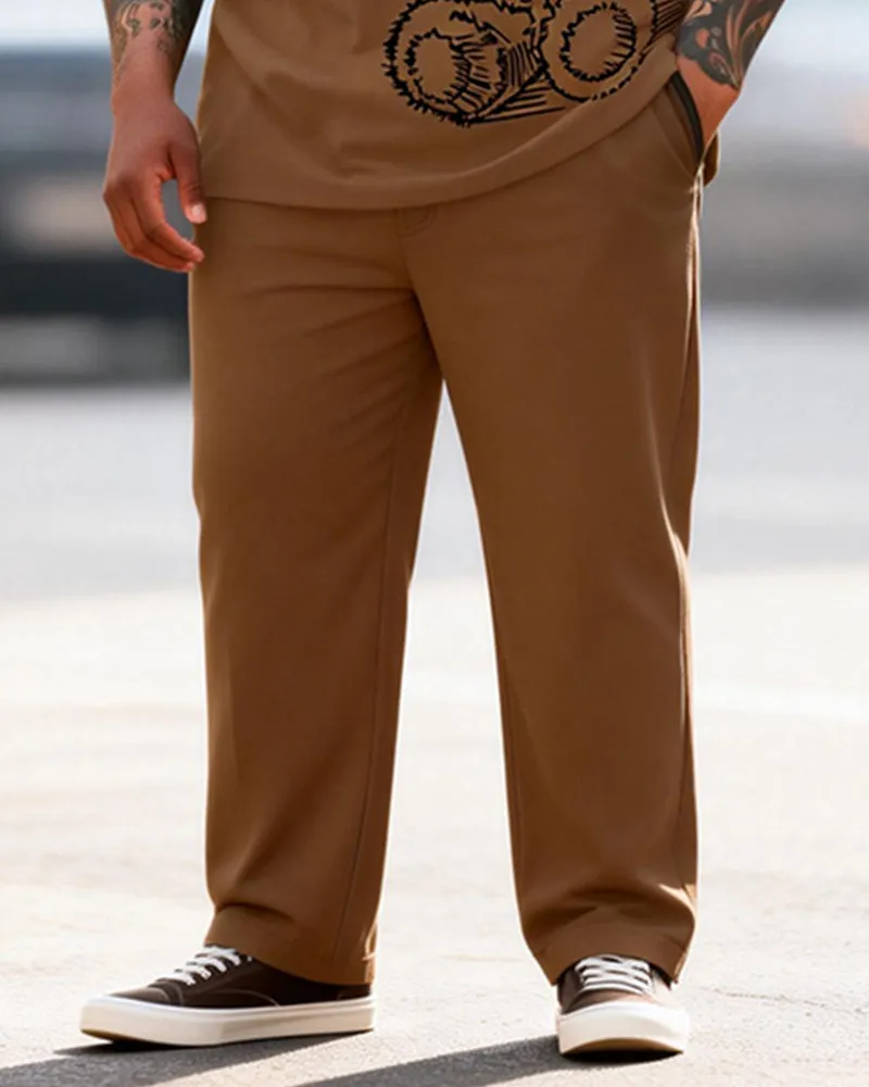 Big & Tall Men's Graffiti Bear Print Zipper Polo Short Sleeve Pants Set sold by Biggmans product image thumbnail 3