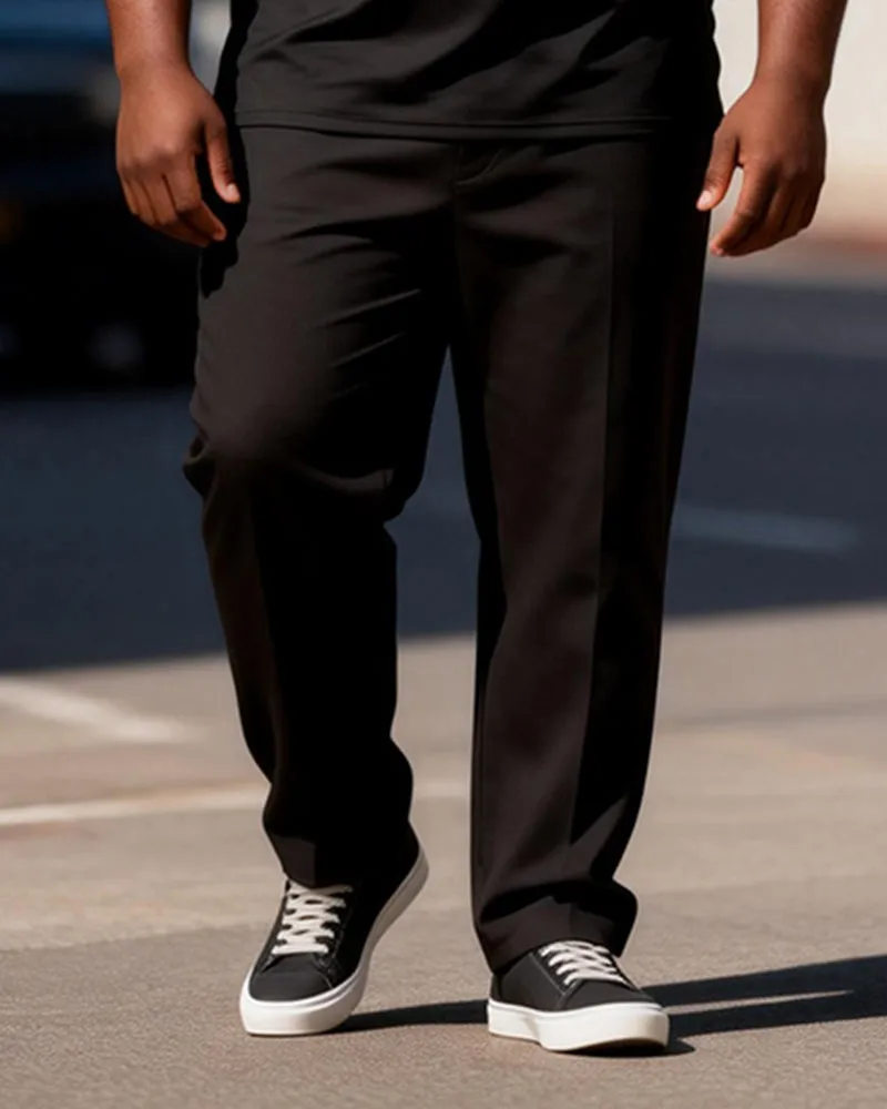 Big & Tall Men's Red, Yellow And Green Contrast Printed Zipper Polo Short Sleeve Trousers Set sold by Biggmans product image thumbnail 3