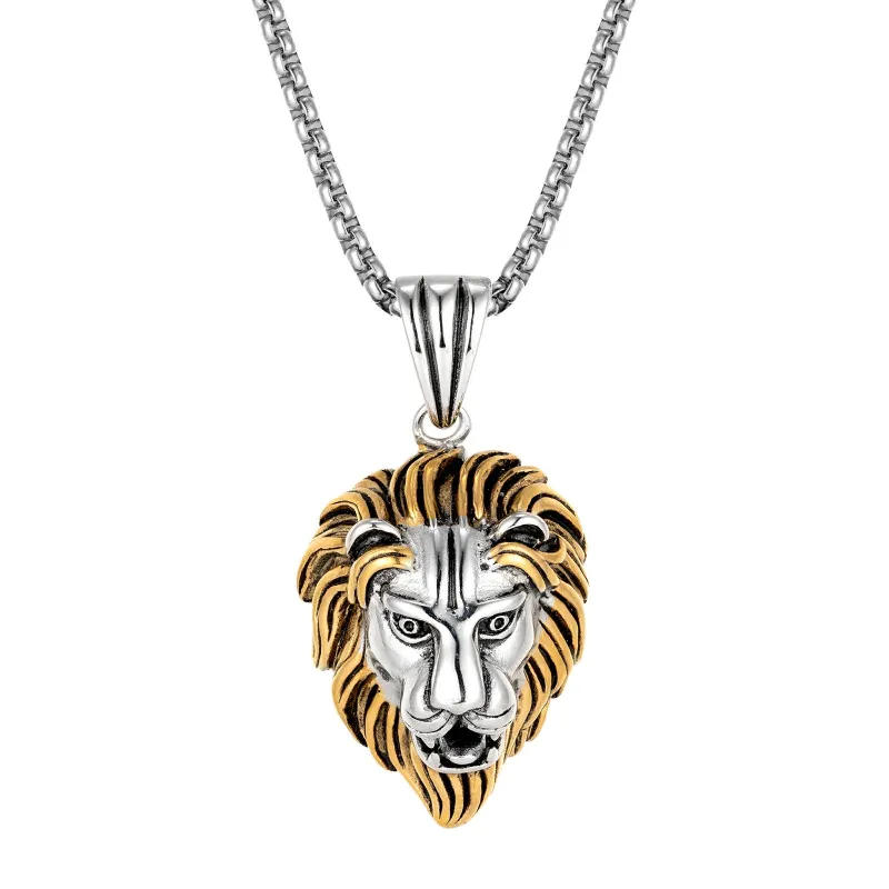 Lion Head Pendant Necklace made by Biggmans