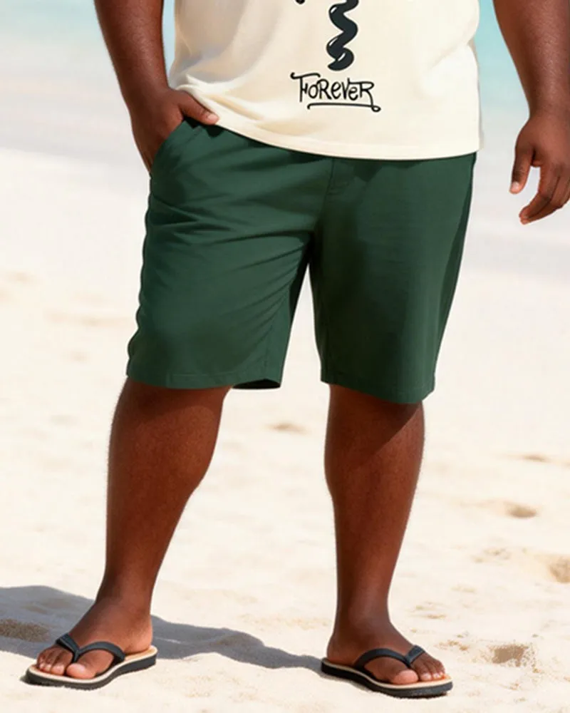 Big & Tall Men's Coconut Tree Graffiti Print Round Neck Short Sleeve T-Shirt Shorts Set sold by Biggmans product image thumbnail 3