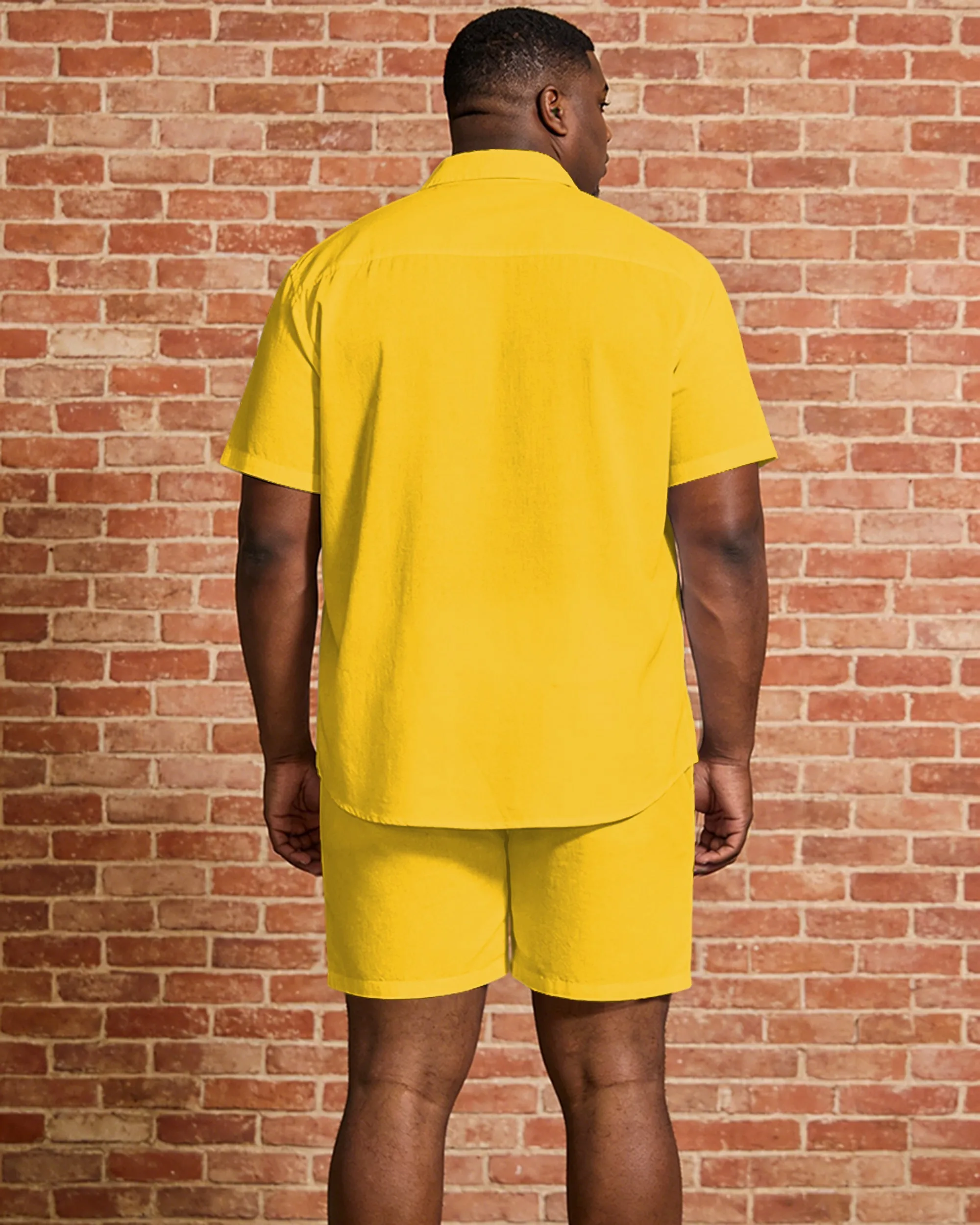 Big & Tall Men's Music Carnival Print Short Sleeve Shirt Shorts Set sold by Biggmans product image thumbnail 4