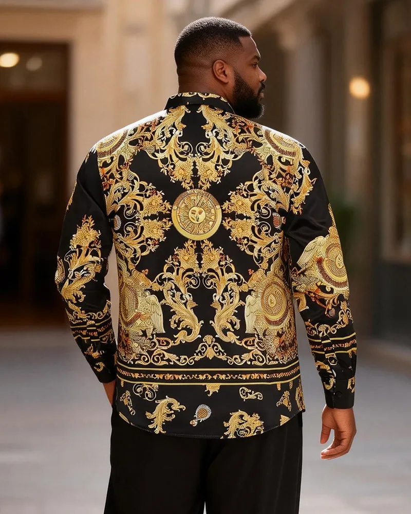 Big & Tall Men's Baroque Print Long Sleeve Shirt sold by Biggmans product image thumbnail 2