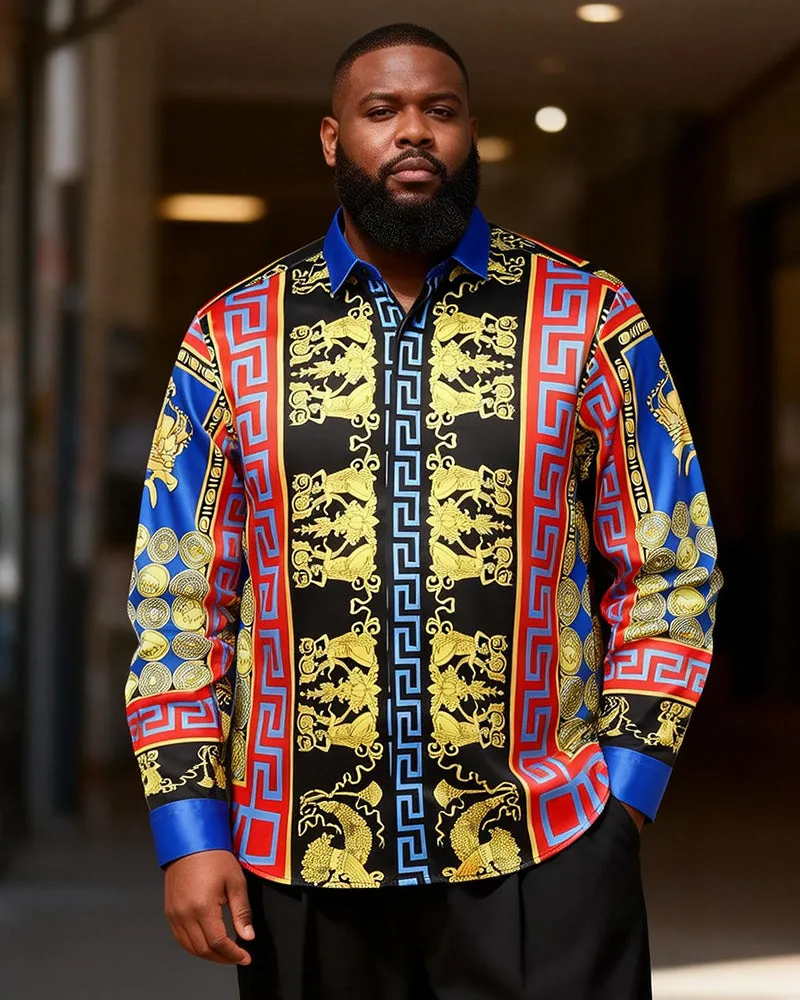 Big & Tall Men's Printed Long Sleeve Shirt sold by Biggmans product image thumbnail 2