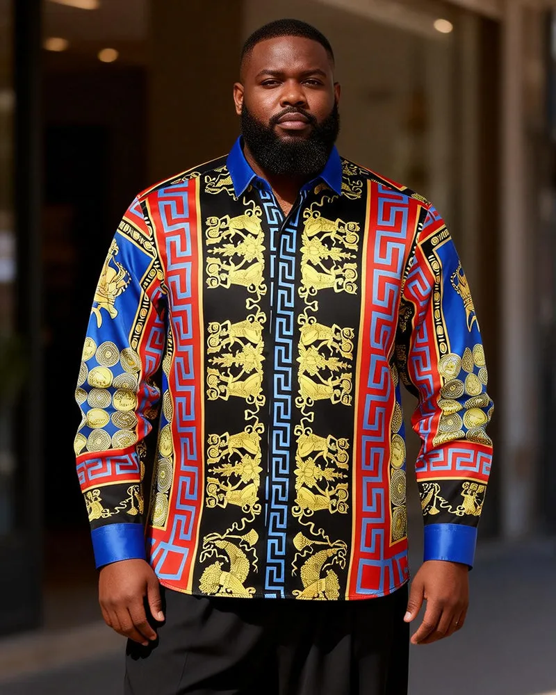 Big & Tall Men's Printed Long Sleeve Shirt sold by Biggmans