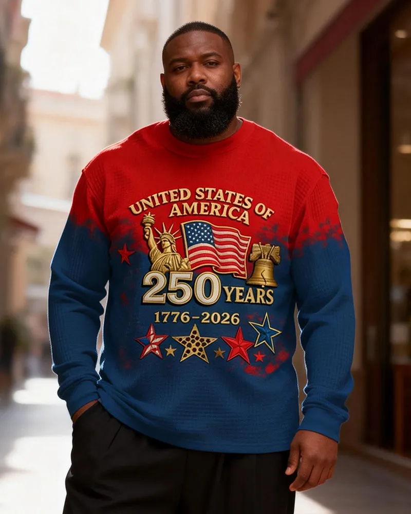 Big & Tall Men's 250 Independence Day Commemorative Printed Long Sleeve T-Shirt sold by Biggmans product image thumbnail 2